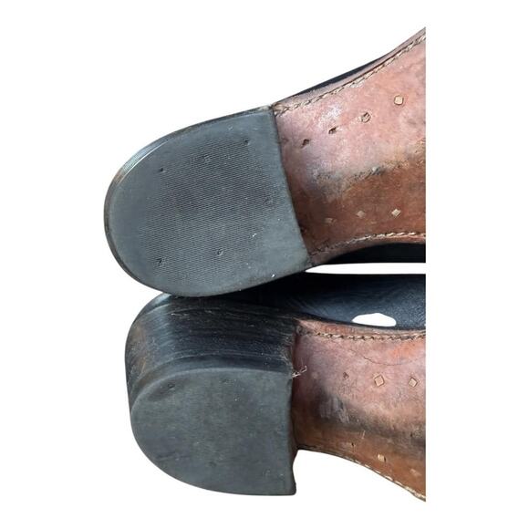 Vintage Stewart Boot Co Black Leather Western Cowboy Boot Men size 8.5 D - Picture 8 of 11